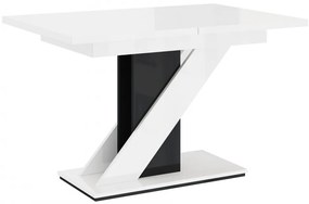 Maasix WGBS Magasfényű Fehér-Fekete 8 személyes étkezőszett Fekete Coleta székekkel N