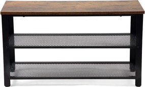 Fekete acél cipőtartó 80x45x30 cm Arne – Bonami Essentials