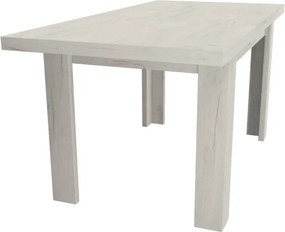 Kinyitható étkezőasztal (120-160 cm) fehér tölgy