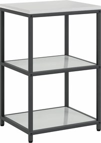 vidaXL Konyhai Tárolás polcokkal tárolóval Ezüst 60 x 50 x 92 cm Acél