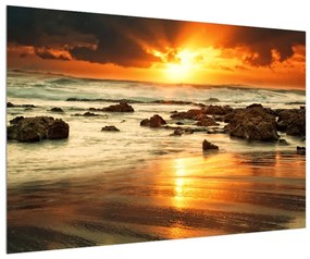 Napsütötte tenger képe (90x60 cm)