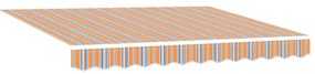 Kézi Behúzható Napellenző, Többszínű Csík 350x250 cm