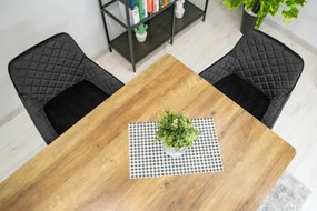 AKCIÓ Fekete bársonyszék NOLA II. minőség