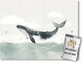 Fotótapéta Flizelina Akvarell Óceán Bálna Sirály Uszony 150x105 ragasztó