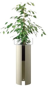 LSA International Terrazza virágcserép, h 75 cm, Ø32 cm átlátszó/betonszürke - LSA nemzetközi