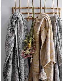 Throw szürke pamut takaró, 130 x 160 cm - Bloomingville