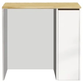 Mosógép szekrény tárolóhellyel 88,3x93,5 cm fehér/dió