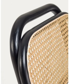 Fekete szilfa bárszék szett 2 db-os (ülésmagasság 65 cm) Doriane – Kave Home