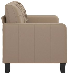 2 személyes cappuccino színű műbőr kanapé 140 cm