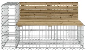 tömör impregnált fenyőfa gabion kerti pad 122x71x65,5 cm