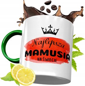 Zöld Bögre Anyukáknak Születésnapi Ajándék fényképes nyomtatással