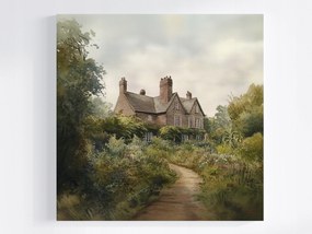 Vászonkép Canvas Tájkép Anglia Parasztház Kert Birtok 40x40
