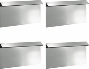 vidaXL Csiga kerítés 4 pcs Ezüst 50 x 3,5 x 25 cm Horganyzott acél