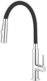 Ferro Zumba Slim 2F flexibilis csövű csaptelep, 2 funkciós zuhanyfej, fekete