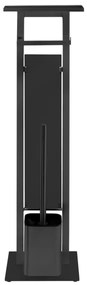 WENKO 71558800 - WC-szett DEBAR 21x70,5 cm rozsdamentes acél/fekete