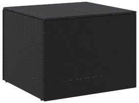 fekete polyrattan kerti tárolóláda 291 L