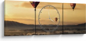Kép - repülő léggömbök (órával) (90x30 cm)