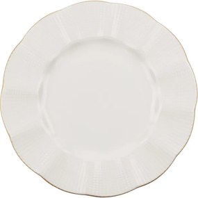 24 részes porcelán étkészlet krém-arany