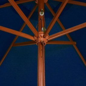 kék kültéri napernyő farúddal 200 x 300 cm