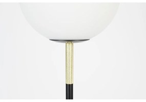 Fekete-fehér állólámpa üveg búrával (magasság 145 cm) Orion – Zuiver