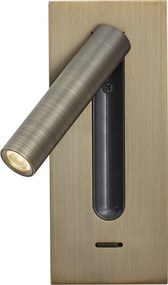 Modern fali lámpa sötét bronz színben, LED-del - Plaza