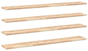 4 db kezeletlen tömör akácfa függőpolc 140 x 20 x 2 cm