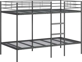 vidaXL fekete acél emeletes ágy matrac nélkül 107 x 203 cm