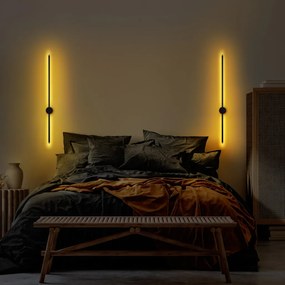 Sword 13484 fekete fém LED falilámpa