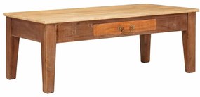 vidaXL Dohányzóasztal fiókkal Barna 110 x 55 x 40 cm Tömör Mangófát