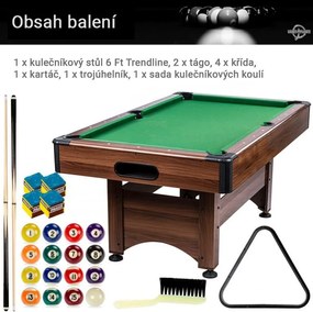 GamesPlanet® Biliárdasztal TRENDLINE 6ft + tartozékok
