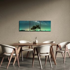 Az éjszakai égbolt képe (órával) (90x30 cm)