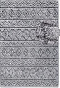 Nappali szőnyeg 160x235cm,szürke színű plüss sörték,kivágott puha