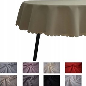 Abrosz Foltálló Ovális 110X190 Ovális Asztal Sima Bézs Piros Fekete