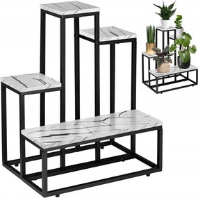 Álló virágágyás Antires fehér márvány fém