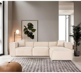 Sarokkanapé Lora (L1-O1-1R-POUFFE ) - Krém