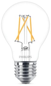 Philips A60 E27 filament LED körte fényforrás, 7,5-3-1,6W=60-30-16W, 2700K, 220-240V