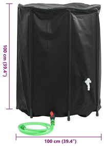 összecsukható PVC víztartály csappal 750 L