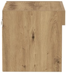 Fali Szekrény LED Világítással 2 db Kézműves Tölgy 40x30x30 cm