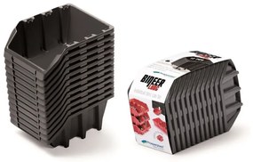 Kistenberg 12 darabos tárolódoboz készlet BINEER LONG 120x77x60mm, fekete színű