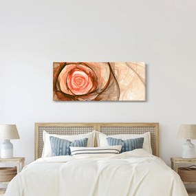 Kép - Absztrakt rózsaszín rózsaszín fehér háttérrel (120x50 cm)