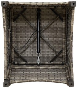 Fotel párnával Szürke Poly Rattan