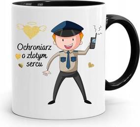 Őrző-védő Bögre Fekete Ajándék fényképes nyomattal