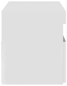 magasfényű fehér TV-szekrény LED-világítással 75x35x40 cm