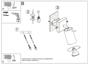 Brilagi -  LED Fali spotlámpa ASMUS 1xGU10/7W/230V fekete
