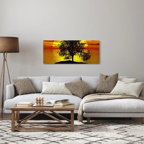 Egy fa sziluettjének képe (120x50 cm)