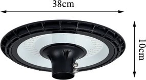 Brilagi-LED kültéri utcai lámpa 3 m magas oszloppal URBANSPARK LED/120W/230V fekete IP65