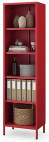 Könyvespolc MARIO, 500 x 1800 x 350 mm, Modern: piros