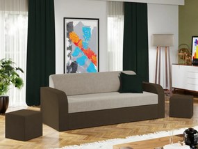 Mini  krém-barna kanapé