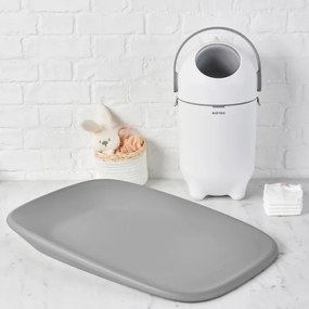 Nattou - Pelenkázó és pelenkázó alátét SOFTY 50x70 cm fehér/szürke