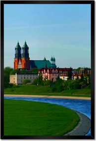 Poszterek keretben 40x60 Poznań Panoráma